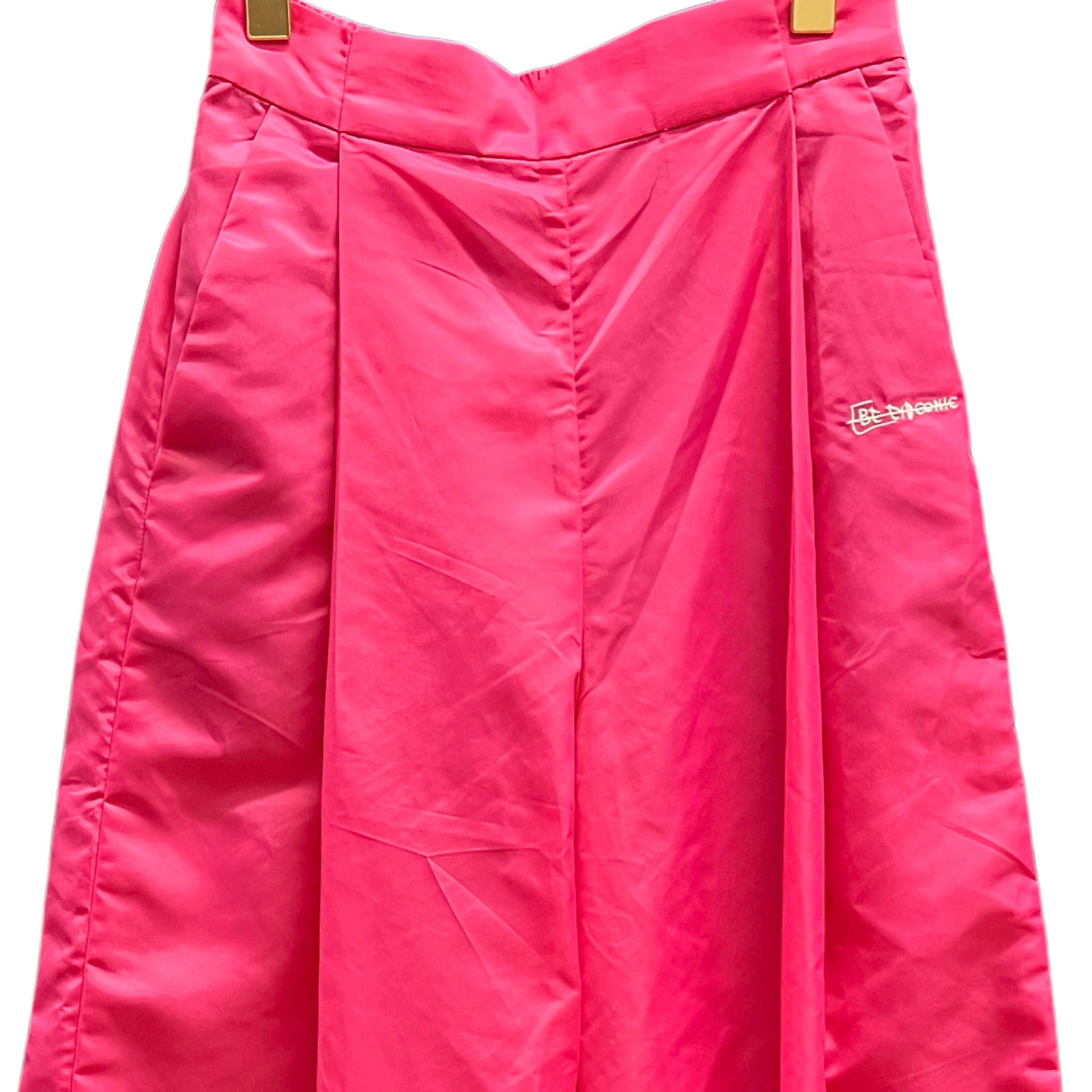 BeEyeConic “Get Fresh” Nylon Wide Leg Pants (Pink)