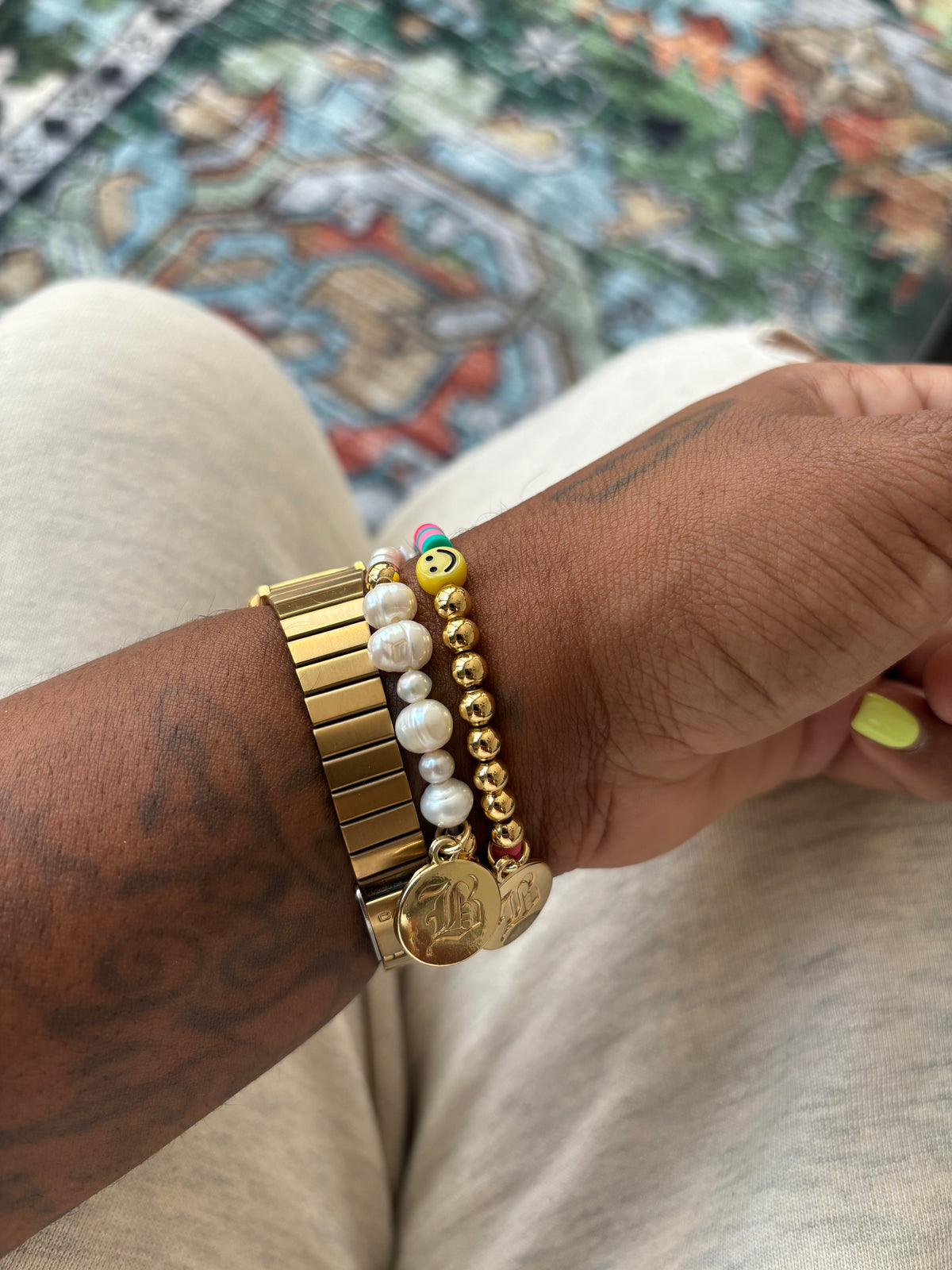 BeEyeConic Pearl Friendship Bracelets