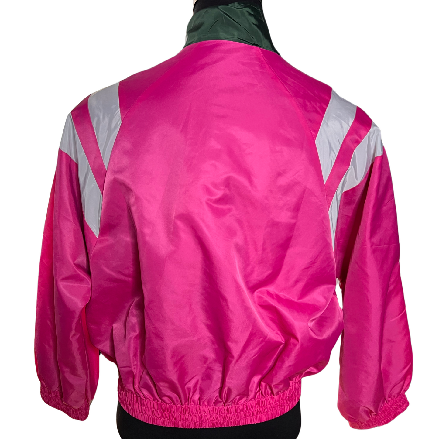 BeEyeConic “Get Fresh” Nylon Track Jacket (Pink + Green)