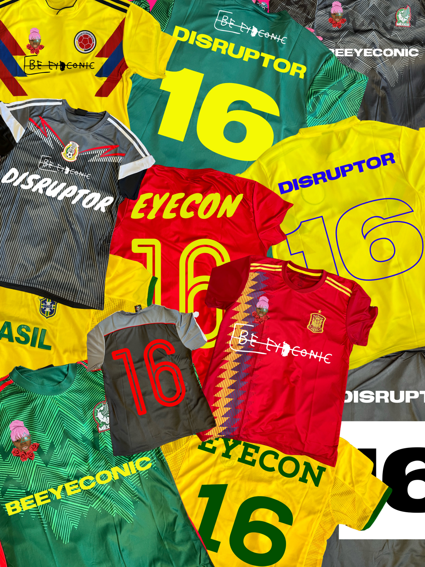 BeEyeConic Soccer Jerseys