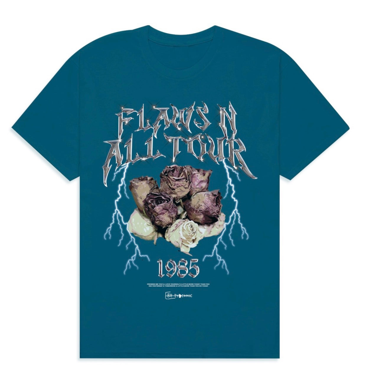 Flaws & All Tour Tee AQUA