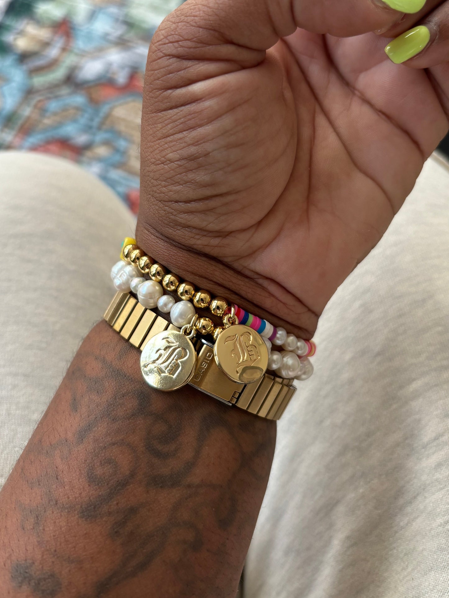 BeEyeConic Pearl Friendship Bracelets