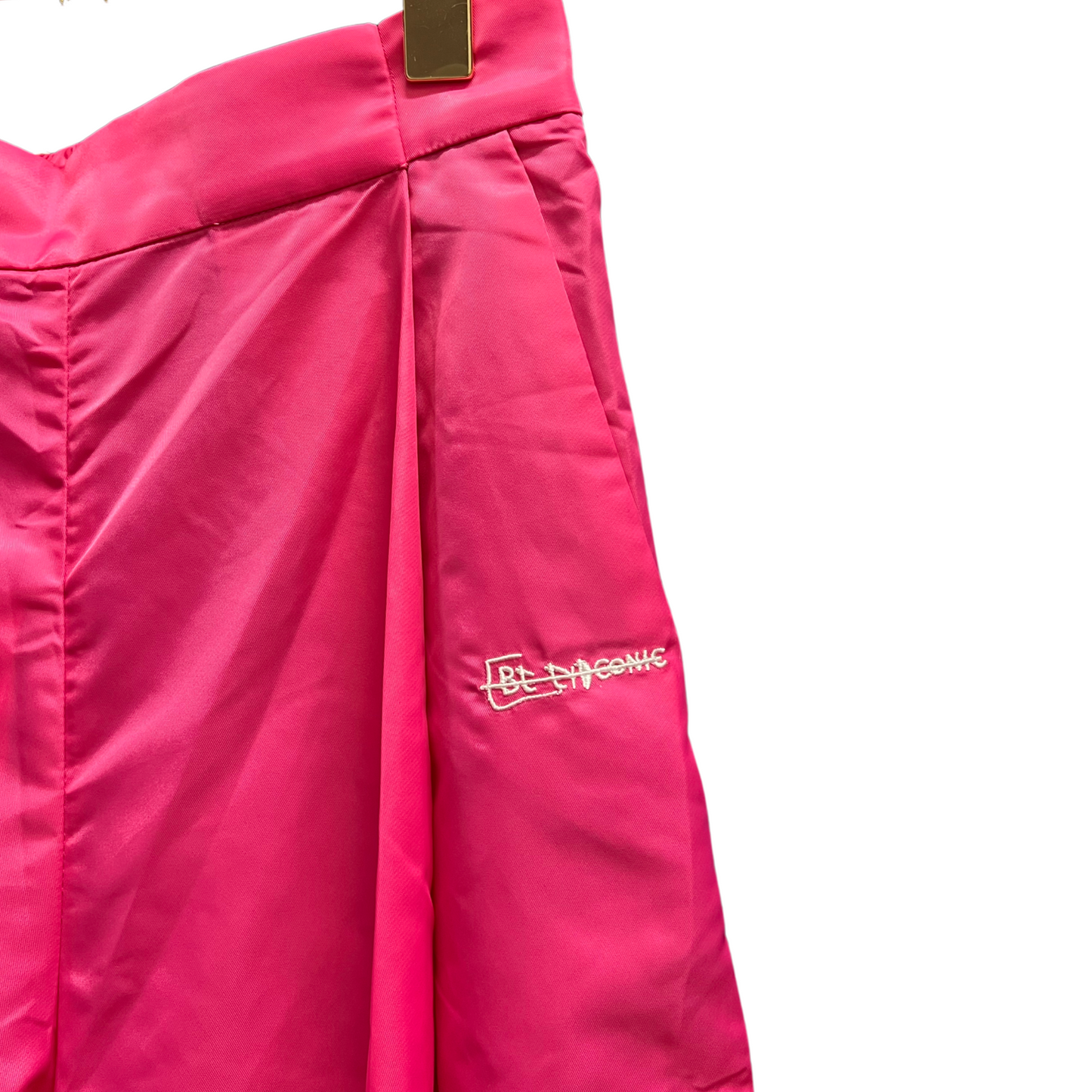 BeEyeConic “Get Fresh” Nylon Wide Leg Pants (Pink)