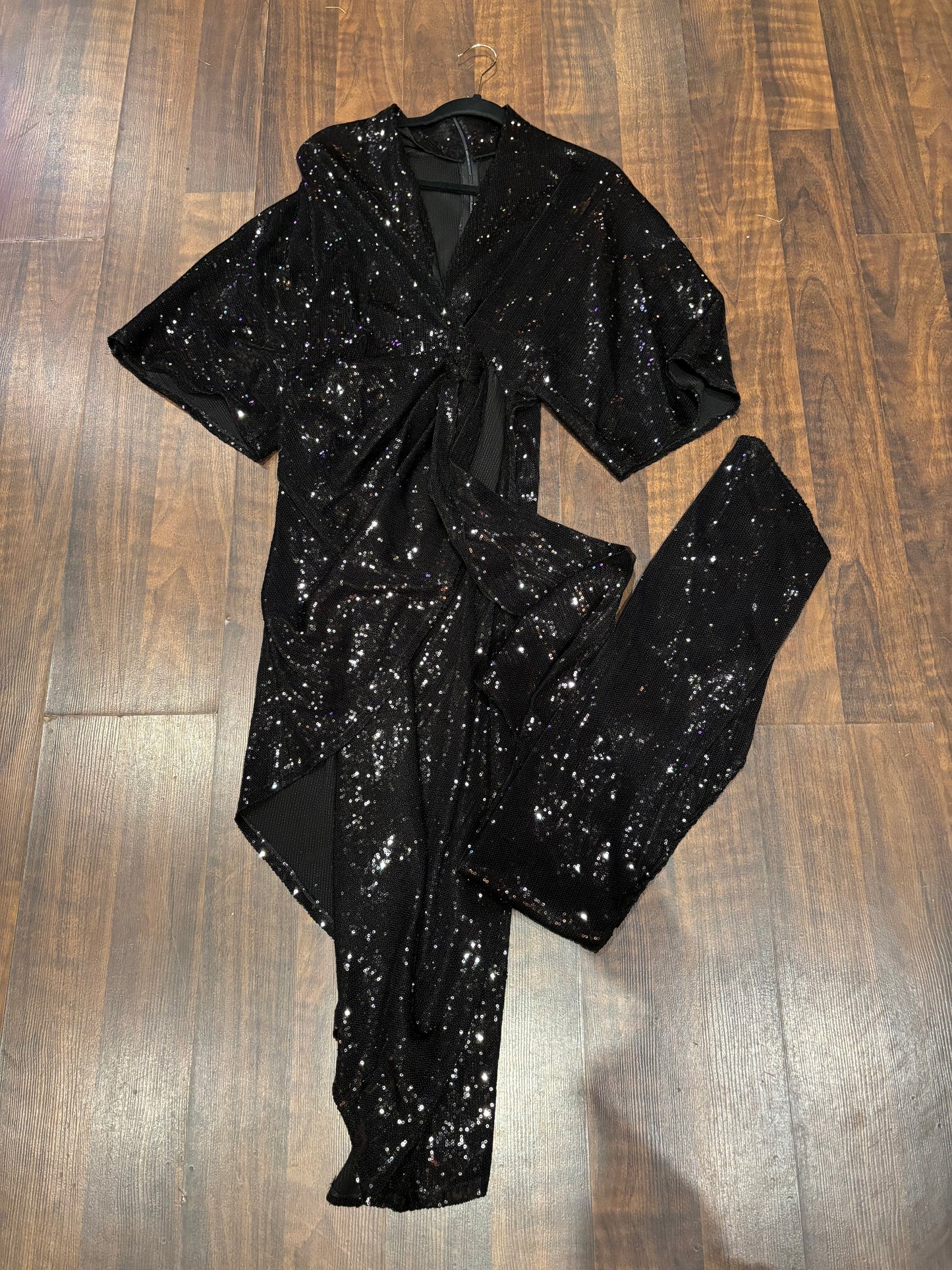 Custom Black Sequin Dress