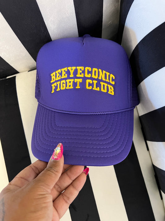 BeEyeConic Fight Club Trucker : PURPLE