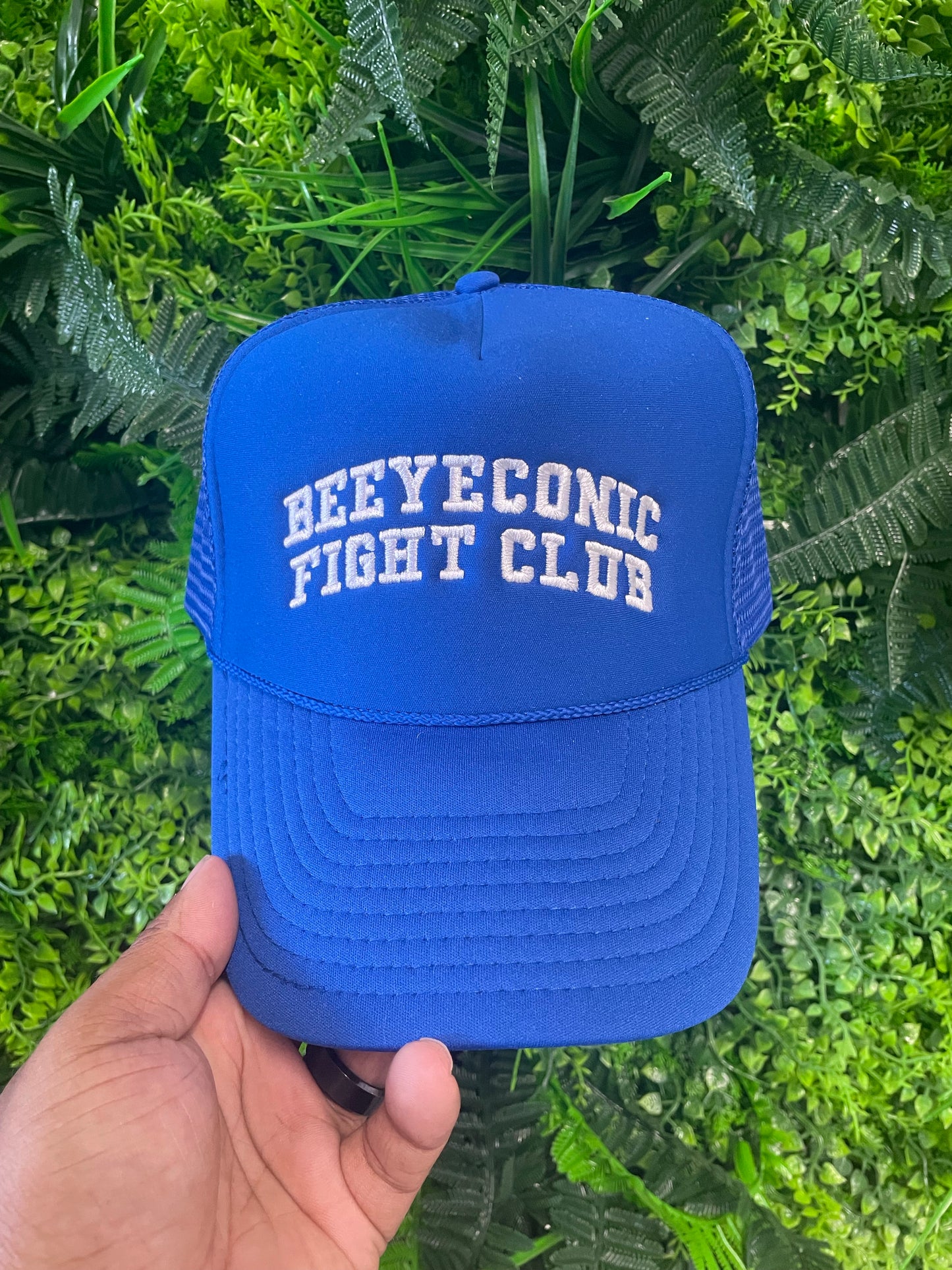 BeEyeConic Fight Club Trucker : NIPSEY BLUE