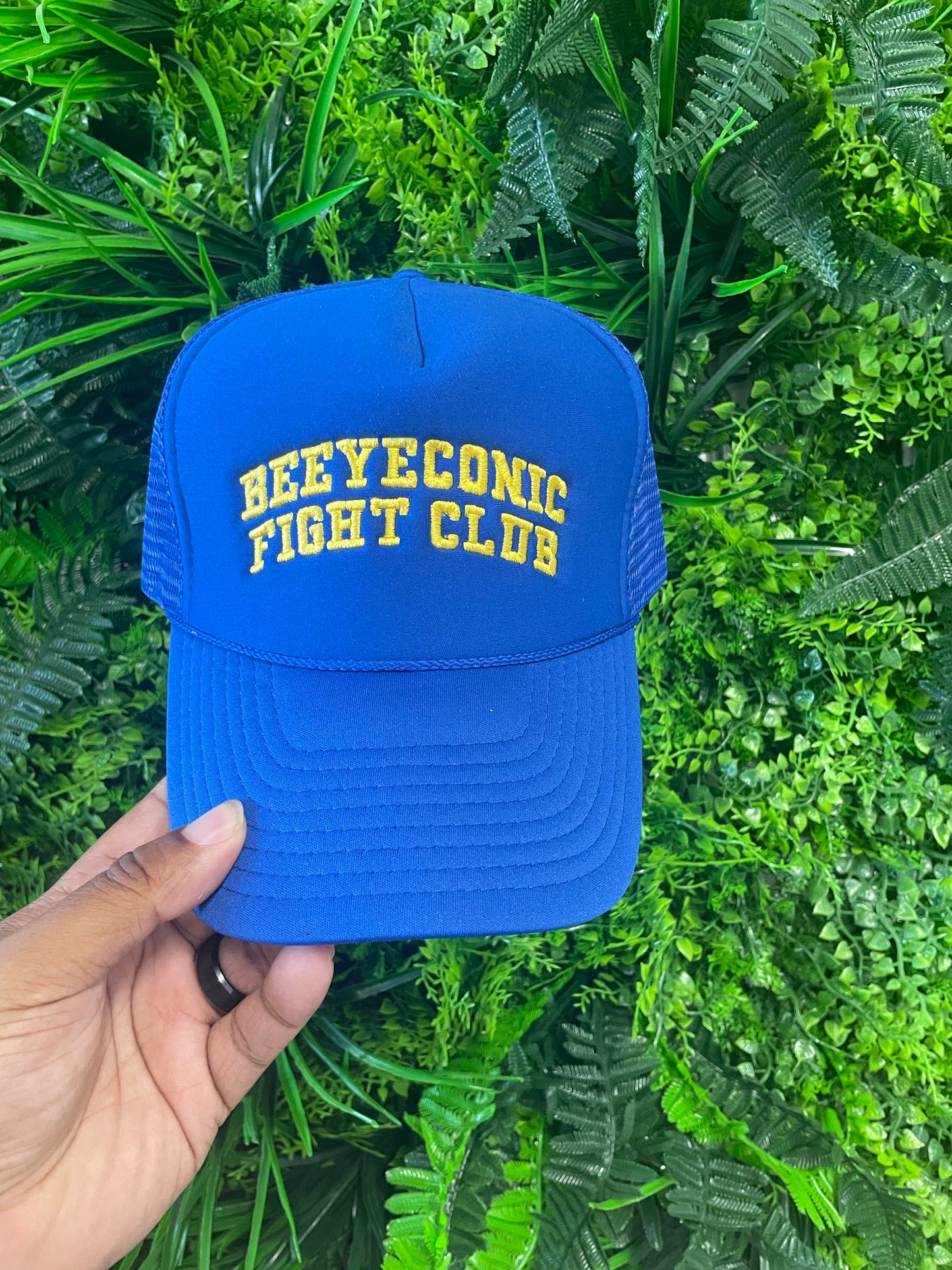 BeEyeConic Fight Club Trucker : NIPSEY BLUE